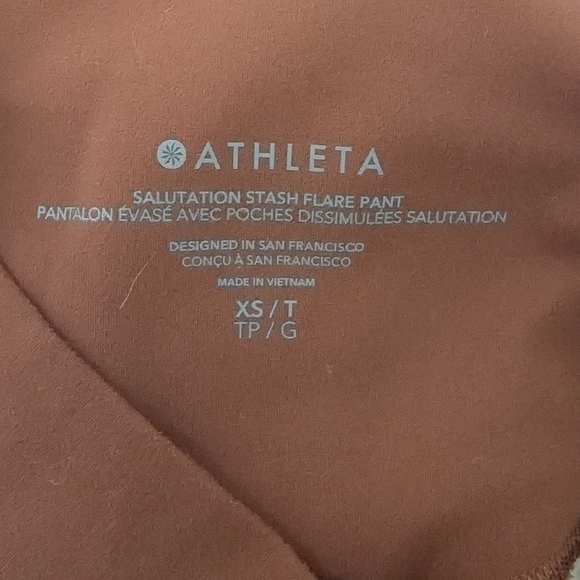 Athleta Salutation Stash Flare Yoga Athletic Gym Leggings Pants Size Woman's XS - Picture 4 of 5